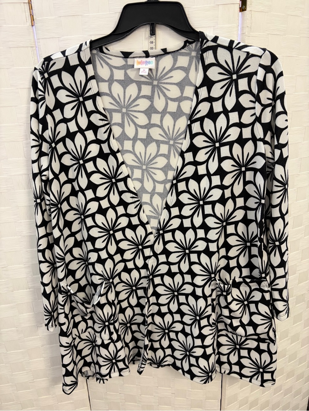 LuLaRoe Black and White Floral Sweater
